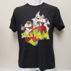 Space Jam Mens Tshirt Black Confetti Size Medium